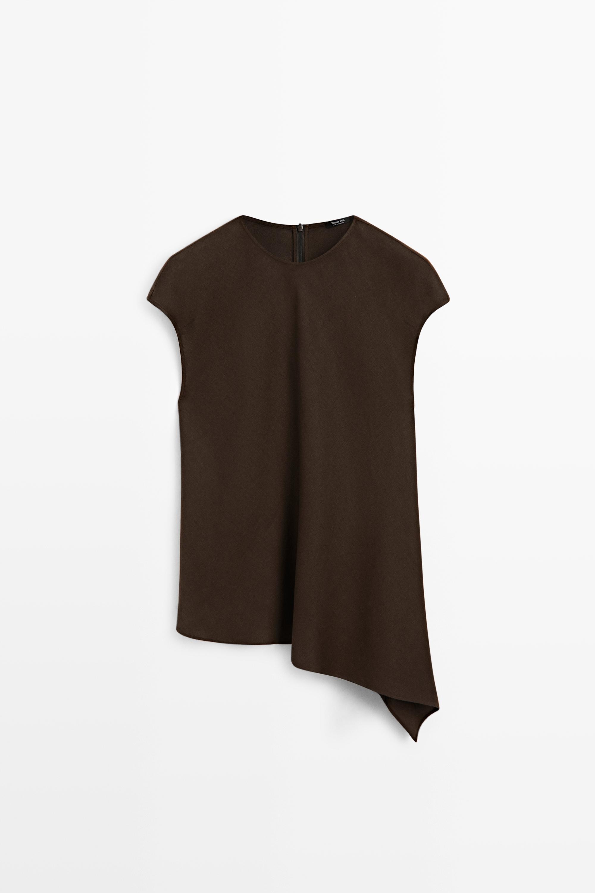 Top asymétrique 100 % lin